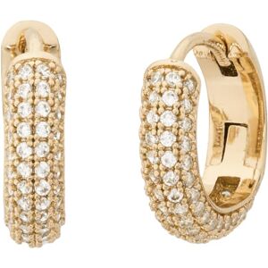 Kate Spade New York Pave Mini Huggies, Clear/Gold Kate Spade New York Pave Mini Huggies, Clear/Gold