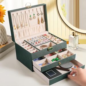 coobest 3 Layer Jewelry Holder Organizer with 2 Drawer Jewelry Organizer Tray, Large Jewelry boxes for Women with Velvet Earring Organizer, Lockable Jewelry Boxes & Organizers, Christmas Gifts for Women coobest 3 Layer Jewelry Holder Organizer with 2 Drawer Jewelry Organizer Tray, Large Jewelry boxes for Women with Velvet Earring Organizer, Lockable Jewelry Boxes & Organizers, Christmas Gifts for Women