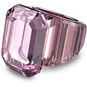 Swarovski Lucent Ring, Pink Octagon Cut Crystal and Pink Crystal Band with Metal Inlay, from the Lucent Collection, Size 52 Swarovski Lucent Ring, Pink Octagon Cut Crystal and Pink Crystal Band with Metal Inlay, from the Lucent Collection, Size 52