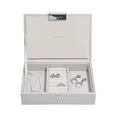 Stackers Pebble Grey Mini Jewellery Box Lid Stackers Pebble Grey Mini Jewellery Box Lid