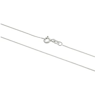 jewellerybox Sterling Silver Very Fine 0.5mm Diamond Cut Curb Chain 14 Inches jewellerybox Sterling Silver Very Fine 0.5mm Diamond Cut Curb Chain 14 Inches