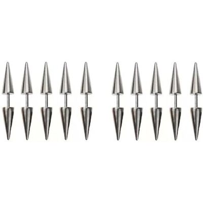 LSNNMU 10PCS Hairpins Hair Accessories For Women Dreadlocks Cone Decoration Clip For Braid Stainless Steel Body Jewelry For Hair(10PCS Silver) LSNNMU 10PCS Hairpins Hair Accessories For Women Dreadlocks Cone Decoration Clip For Braid Stainless Steel Body Jewelry For Hair(10PCS Silver)