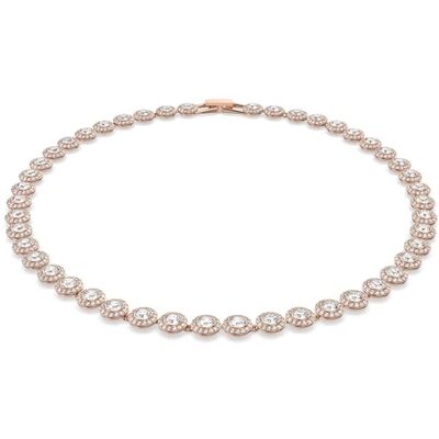 Swarovski Women's Choker Necklace, Crystals, Rose Gold Tone Plated, White, One Size Swarovski Women's Choker Necklace, Crystals, Rose Gold Tone Plated, White, One Size