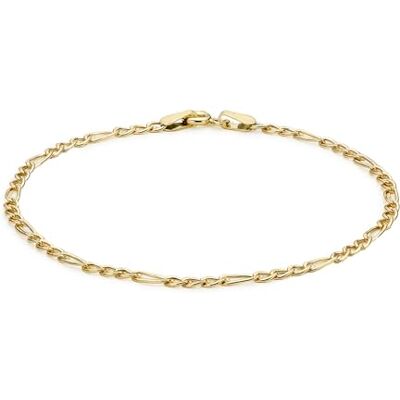 CARISSIMA Gold Women's 9 ct Yellow Gold Hollow Figaro Chain Anklet CARISSIMA Gold Women's 9 ct Yellow Gold Hollow Figaro Chain Anklet