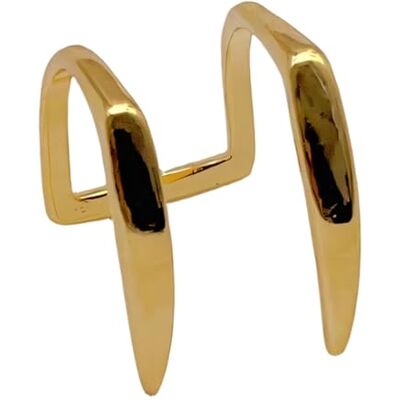 Oxxggkao Unique Snake Fang Lip Clip Body Jewelry for Rave, Gold-color Metal Lip Clip Decoration for Fashion Accessories, Punk Rock and Themed Parties and Street Fashion Oxxggkao Unique Snake Fang Lip Clip Body Jewelry for Rave, Gold-color Metal Lip Clip Decoration for Fashion Accessories, Punk Rock and Themed Parties and Street Fashion