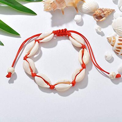 LUMoony MoonyLI Shell Anklet Bracelet Natural Cowrie Beads Handmade Hawaiian Beach Foot Jewelry Adjustable Girls Ladies Bracelet Anklet 1pcs LUMoony MoonyLI Shell Anklet Bracelet Natural Cowrie Beads Handmade Hawaiian Beach Foot Jewelry Adjustable Girls Ladies Bracelet Anklet 1pcs