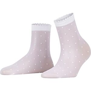 FALKE Women's Dot 15 DEN W So Sheer Patterned 1 Pair Socks, White 2209, 2.5-5 FALKE Women's Dot 15 DEN W So Sheer Patterned 1 Pair Socks, White 2209, 2.5-5
