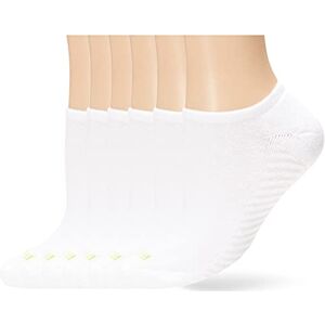 HUE Women's Massaging Liner Sock 6-Pack, White, One Size HUE Women's Massaging Liner Sock 6-Pack, White, One Size