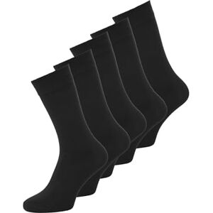 JACK & JONES Men's Jacbasic Bamboo Sock 5 Pack Noos Socks, Black / details: black, black, black, One Size JACK & JONES Men's Jacbasic Bamboo Sock 5 Pack Noos Socks, Black / details: black, black, black, One Size