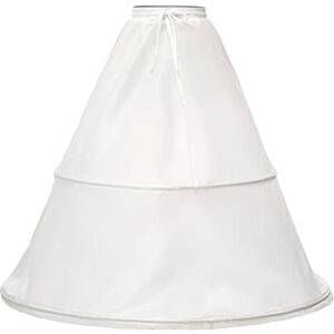 Kumeng Women's 2 Hoops Bridal Crinoline White Petticoat Half Slip Underskirt Wedding Dress Bride Pannier Petticoat White M Kumeng Women's 2 Hoops Bridal Crinoline White Petticoat Half Slip Underskirt Wedding Dress Bride Pannier Petticoat White M