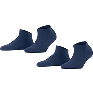 FALKE Women's Happy Double Pack W Sn Cotton Low-Cut Plain 2 Pairs Trainer Socks, Blue Royal 6000, 5.5-8 FALKE Women's Happy Double Pack W Sn Cotton Low-Cut Plain 2 Pairs Trainer Socks, Blue Royal 6000, 5.5-8