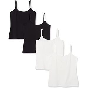 Amazon Essentials Women's Slim-Fit Camisole, Pack of 4, Black/White, XX-Large Amazon Essentials Women's Slim-Fit Camisole, Pack of 4, Black/White, XX-Large