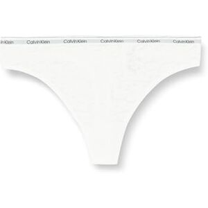 Calvin Klein Women’s High Leg Lace Thong, White (White), XL Calvin Klein Women’s High Leg Lace Thong, White (White), XL