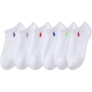Ralph Lauren Women's Performance Cotton Low Cut Socks-6 Pair Pack-Breathable Mesh & Sport Cushioning, White Assorted, 8-10 UK Ralph Lauren Women's Performance Cotton Low Cut Socks-6 Pair Pack-Breathable Mesh & Sport Cushioning, White Assorted, 8-10 UK