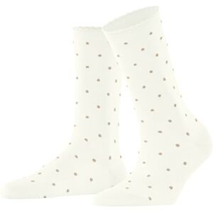 FALKE Women's Spike Dot W So Cotton Patterned 1 Pair Socks, White Off-White 2040, 5.5-8 FALKE Women's Spike Dot W So Cotton Patterned 1 Pair Socks, White Off-White 2040, 5.5-8