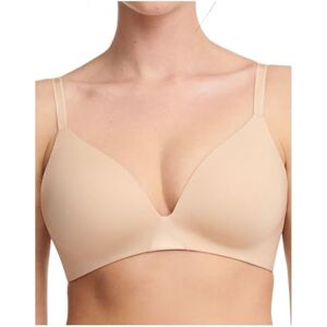 Chantelle Women's, ESSENTIALL, Wirefree Triangle T-Shirt Bra, Women's invisible lingerie, Beige Dore, S Chantelle Women's, ESSENTIALL, Wirefree Triangle T-Shirt Bra, Women's invisible lingerie, Beige Dore, S