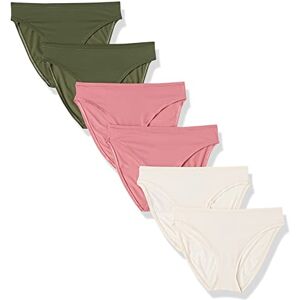 Amazon Essentials Women's High Cut Knickers Discontinued Colours, Pack of 6, Blush/Dark Khaki Green/Mauve, 3XL Plus Amazon Essentials Women's High Cut Knickers Discontinued Colours, Pack of 6, Blush/Dark Khaki Green/Mauve, 3XL Plus