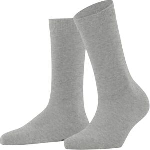 FALKE Women's Family W So Sustainable Cotton Plain 1 Pair Socks, Grey Light Heather 3223, 2.5-5 FALKE Women's Family W So Sustainable Cotton Plain 1 Pair Socks, Grey Light Heather 3223, 2.5-5