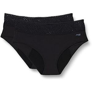 Sloggi Women's Period Pants Hipster Heavy 2P Briefs, BLACK, XXS Sloggi Women's Period Pants Hipster Heavy 2P Briefs, BLACK, XXS