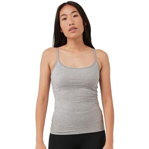 Pact Women's Cotton Camisole Tank Top with Built-in Shelf Bra Cami Shirt, Heather Grey, Medium Pact Women's Cotton Camisole Tank Top with Built-in Shelf Bra Cami Shirt, Heather Grey, Medium
