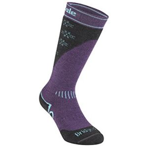 Bridgedale Women's Midweight Plus Ski-Merino Endurance Socks, Dark Purple, L Bridgedale Women's Midweight Plus Ski-Merino Endurance Socks, Dark Purple, L
