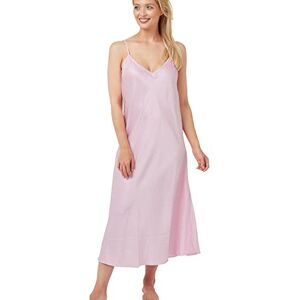 Indigo Sky Samsara Long Satin Chemise Nightdress, Striped, 8-10 Indigo Sky Samsara Long Satin Chemise Nightdress, Striped, 8-10