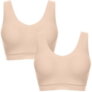 Chantelle Women's Softstretch Padded V-Neck Bralette Bra, Ultra Nude (2 Pack), XS-S Chantelle Women's Softstretch Padded V-Neck Bralette Bra, Ultra Nude (2 Pack), XS-S