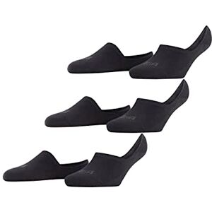 FALKE Women's Invisible Step High Cut Multipack W In Cotton No-Show Plain 3 Pairs Liner Socks, Black 3000, 2.5-3.5 FALKE Women's Invisible Step High Cut Multipack W In Cotton No-Show Plain 3 Pairs Liner Socks, Black 3000, 2.5-3.5