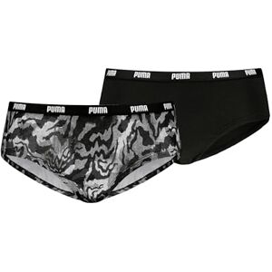 Puma Women's Printed Hipster, Black, S (Pack of 2) Puma Women's Printed Hipster, Black, S (Pack of 2)