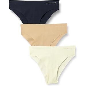 Tommy Hilfiger Women's 3 Pack Seamless Brazilian Briefs, Multicolor (Ivory/Misty Blush/Navy), L Tommy Hilfiger Women's 3 Pack Seamless Brazilian Briefs, Multicolor (Ivory/Misty Blush/Navy), L
