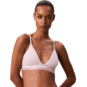 Calvin Klein Women’s Lightly Lined Triangle Bra with Logo Band, Pink (Potpourri), M Calvin Klein Women’s Lightly Lined Triangle Bra with Logo Band, Pink (Potpourri), M