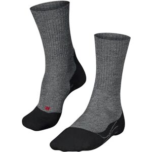 FALKE Women's TK2 Explore Wool W So Breathable Thick Anti-Blister 1 Pair Hiking Socks, Grey Melange 3020, 7-8 FALKE Women's TK2 Explore Wool W So Breathable Thick Anti-Blister 1 Pair Hiking Socks, Grey Melange 3020, 7-8