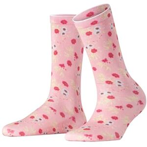 Burlington Women's Floral Romance W So Cotton Patterned 1 Pair Socks, Pink Powder 8493, 3.5-7 Burlington Women's Floral Romance W So Cotton Patterned 1 Pair Socks, Pink Powder 8493, 3.5-7