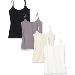 Amazon Essentials Women's Slim-Fit Camisole, Pack of 4, Grey/Taupe, Medium Amazon Essentials Women's Slim-Fit Camisole, Pack of 4, Grey/Taupe, Medium