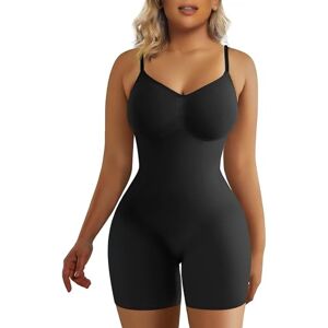 SHAPERX Shapewear for Women Tummy Control Bodysuit Mid Thigh Butt Lifter Body Shaper Shorts, Black, 2X-Large-3X-Large SHAPERX Shapewear for Women Tummy Control Bodysuit Mid Thigh Butt Lifter Body Shaper Shorts, Black, 2X-Large-3X-Large