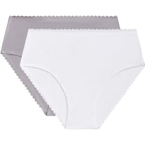 DIM Women's High Waist Body Touch Easy x2 White/Grey S DIM Women's High Waist Body Touch Easy x2 White/Grey S