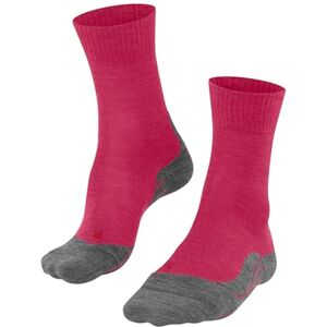 FALKE Women's TK5 Wander W So Wool Thin Anti-Blister 1 Pair Hiking Socks, Pink Rose/Grey 8560, 7-8 FALKE Women's TK5 Wander W So Wool Thin Anti-Blister 1 Pair Hiking Socks, Pink Rose/Grey 8560, 7-8