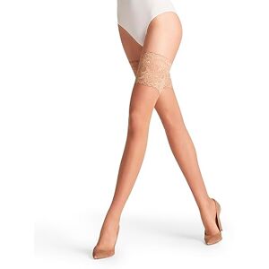 FALKE Women's Seidenglatt 15 DEN Lace W Stu Sheer Plain 1 Pair Stay-Ups, Skin colour Powder 4169, L FALKE Women's Seidenglatt 15 DEN Lace W Stu Sheer Plain 1 Pair Stay-Ups, Skin colour Powder 4169, L