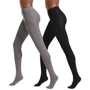 No Nonsense Women's Super-Opaque Control-top Tights, 90 Denier, Black/Espresso, XL (Pack of 2) No Nonsense Women's Super-Opaque Control-top Tights, 90 Denier, Black/Espresso, XL (Pack of 2)