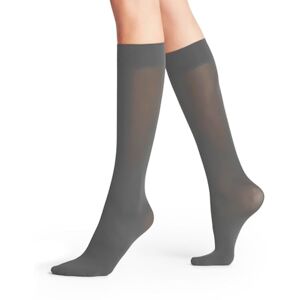 FALKE Women's Pure Matt 50 DEN W Kh Semi-Opaque Plain 1 Pair Knee-High Socks, Grey Flanell 3210, 2.5-5 FALKE Women's Pure Matt 50 DEN W Kh Semi-Opaque Plain 1 Pair Knee-High Socks, Grey Flanell 3210, 2.5-5