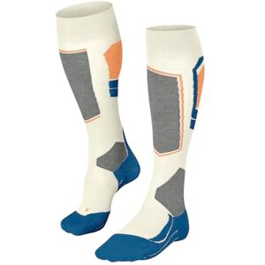 FALKE Women's SK4 Advanced W Kh Wool Warm Thin 1 Pair Skiing Socks, White Offwhite-Neon Red 2048-O, 4-5 FALKE Women's SK4 Advanced W Kh Wool Warm Thin 1 Pair Skiing Socks, White Offwhite-Neon Red 2048-O, 4-5
