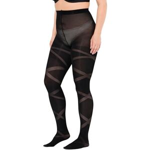 Ulla Popken Ladies Plus Size Plus Size Tights Stripe, black, 46-48 Ulla Popken Ladies Plus Size Plus Size Tights Stripe, black, 46-48