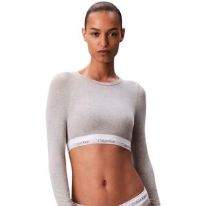 Calvin Klein Women’s Lightly Lined Crop Top Bralette, Grey (Grey Heather), XL Calvin Klein Women’s Lightly Lined Crop Top Bralette, Grey (Grey Heather), XL