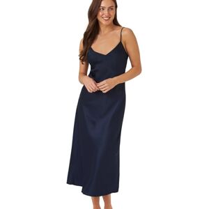 Indigo Sky Women's Samsara Long Satin Chemise Nightdress, Navy, 16-18 Indigo Sky Women's Samsara Long Satin Chemise Nightdress, Navy, 16-18