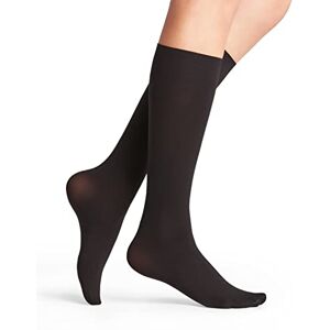 FALKE Women's Seidenglatt 40 DEN W Kh Semi-Opaque Plain 1 Pair Knee-High Socks, Black 3009, 5.5-8 FALKE Women's Seidenglatt 40 DEN W Kh Semi-Opaque Plain 1 Pair Knee-High Socks, Black 3009, 5.5-8