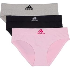 adidas Women's Seamless Hipster Underwear 3 Pack Panties, Pink Heather/Black/Heather Grey, L adidas Women's Seamless Hipster Underwear 3 Pack Panties, Pink Heather/Black/Heather Grey, L