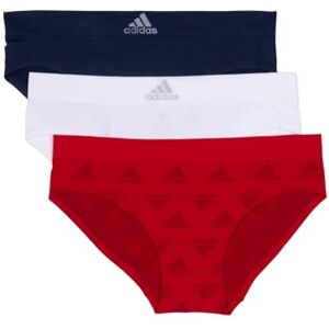adidas Women's Seamless Hipster Underwear 3-Pack Panties, Vrjac/Wht/Nindg, S adidas Women's Seamless Hipster Underwear 3-Pack Panties, Vrjac/Wht/Nindg, S