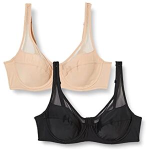 DIM Women Generous Classic Bra x2 Perfect Support for Bigger Cups Thick Stretch Microfibre U-Back and Wide Straps Modern Look and Absolute Comfort New Skin/Black 34D DIM Women Generous Classic Bra x2 Perfect Support for Bigger Cups Thick Stretch Microfibre U-Back and Wide Straps Modern Look and Absolute Comfort New Skin/Black 34D