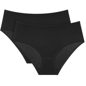 Triumph Women's Sense of Cotton Midi 2p Slip, Black, 20 Triumph Women's Sense of Cotton Midi 2p Slip, Black, 20