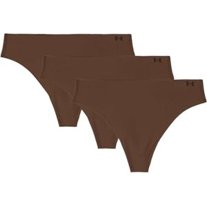 Under Armour Women's 3-Pack Pure Stretch No Show Thong Underwear, All-Day Comfort & Ultra-Soft Fit Panties, Kona Brown-625, L (Pack of 3) Under Armour Women's 3-Pack Pure Stretch No Show Thong Underwear, All-Day Comfort & Ultra-Soft Fit Panties, Kona Brown-625, L (Pack of 3)